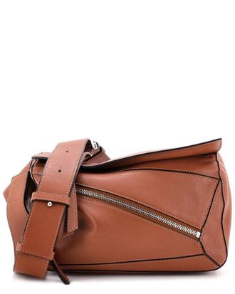 Loewe Brown Leather Puzzle Bumbag Small (Authentic Pre-Loved)