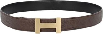 Herm&egrave;s Pre-owned H Buckle Belt - female - Herm&egrave;s Vintage - Vintage Belts - Brown - ONE SIZE - Pre-owned