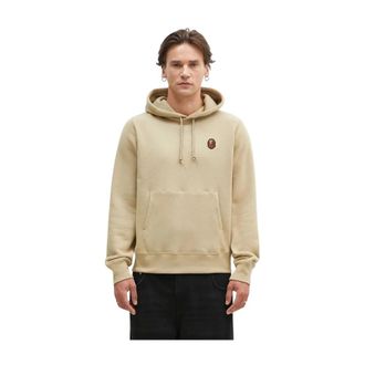 A Bathing Ape A Bathing Ape, Hoodies & sweatvesten, Heren, Beige, L, Katoen, One Point Pullover Hoodie