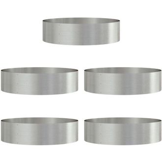 vidaXL Garden 5 pcs Silver 80 x 80 x 20 cm Stainless steel vidaXL