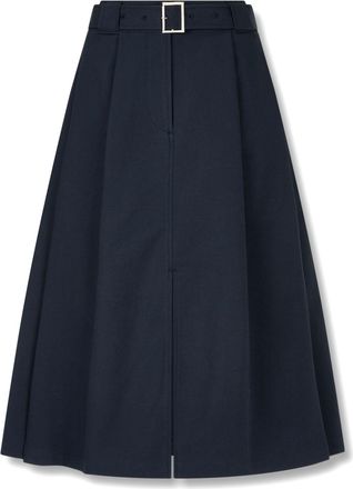 STUDIO TOMBOY city belted two-tuck skirt - Blue