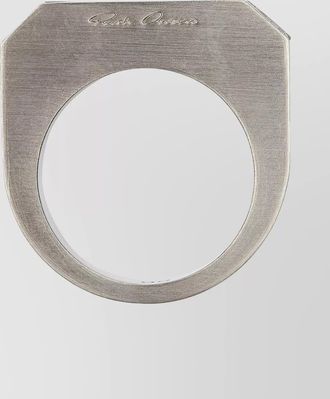 Rick Owens geometric brass ring polished finish