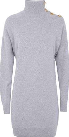 Balmain Batwing Eco Cashmere Short Dress