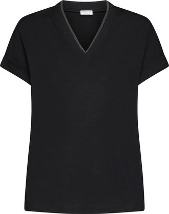 Brunello Cucinelli Precious Neckline T-shirt