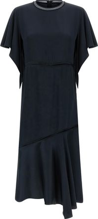 Fabiana Filippi Blue Viscose Midi Womens Dress