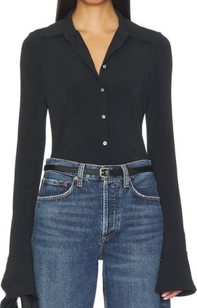 &Eacute;terne Charlie Matte-Jersey Shirt In Black