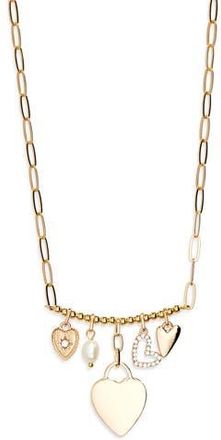 Cara Heart Charm Necklace in Gold at Nordstrom Rack