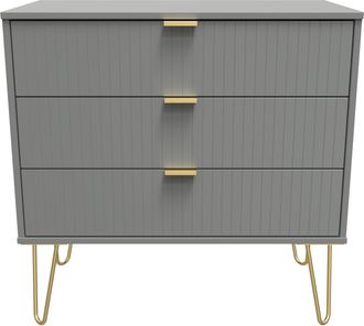 Welcome Furniture Breda Ready Assembled 3 Drawer Chest in Dusk Grey - Welcome Furniture | TJ Hughes