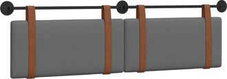 vidaXL Cabecero Colgante Gris Oscuro Pu Antiguo Vidaxl