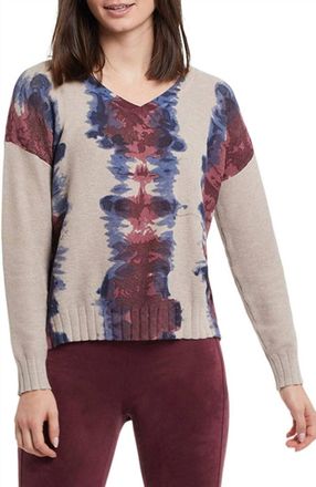 Tribal Merlot Combed Cotton Sweater In Beige