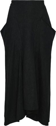 Yohji Yamamoto Rok met vlakken - Zwart