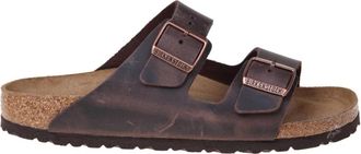 Birkenstock Arizona SFB Oiled Nubuck Sandal - Heren - Sandalen - Bruin - 40 EU - Leer - Schoenen