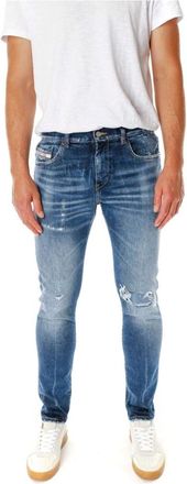 Diesel D-Strukt Slim-fit Jeans - Heren - Slim Fit Jeans - Blauw - W33 L34 - Katoen - Jeans