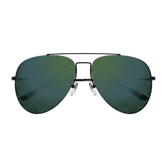 Gucci Aviator Zonnebril - Heren - Zonnebrillen - Zwart - 60 MM - Accessoires