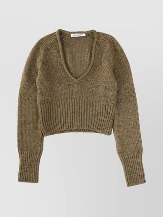 Ganni v-neck knitwear long sleeves