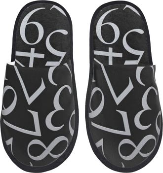 Generic Slipper Numbers Cozy Cotton Slippers Reusable Anti-Slide Slipper For Room Guest Room Indoor L