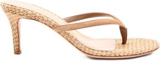 Gianvito Rossi Sandali infradito Calypso in rafia - Toni neutri