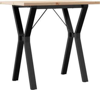 vidaXL Vidaxl - Dining Table Y-Frame 80x50x75.5 cm Solid Wood Pine and Steel