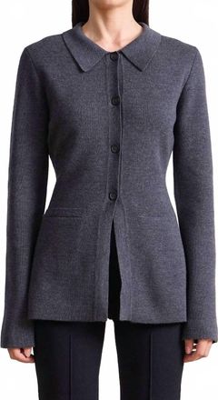 Apiece Apart Betti Knit Cardigan In Grey