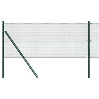 Berkfield Home Welded Wire Fence with 13 Posts Green 0.6x100 m Steel