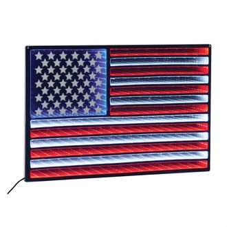 Melrose International Hanging American Flag Ekko Light Display 23L - Red, White, Blue