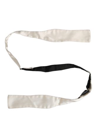Dolce & Gabbana Adjustable Silk Bow Tie - White