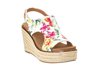Corkys Footwear Womens Freddie Wedge Sandals In White Floral