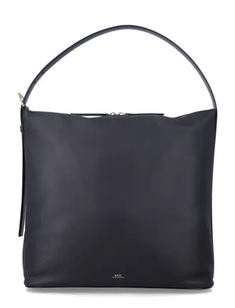 A.P.C. Smooth Leather Maxi Shoulder Bag With Adjustable Strap
