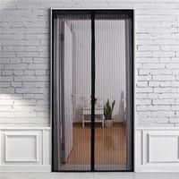 OEM Cortina De Puerta Magn&eacute;tica Transparente (negra, 100 X 210 Cm), Cortina De Malla, Cierre Magn&eacute;tico De Arriba A Abajo, Cierre Autom&aacute;tico, Mantiene El A