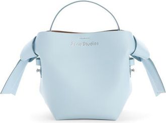 Acne Studios Mini Musubi Leather Shoulder Bag in Dusty Blue at Nordstrom