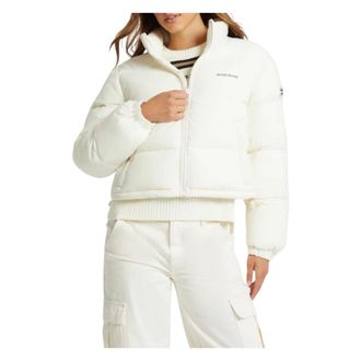 Guess Dames Jack Logato - Dames - Winterjassen - Wit - L - Polyester - Jassen