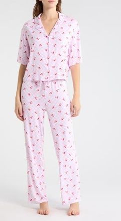 Abound Sleepy Head Pajamas in Pink P- Red Cherry Check at Nordstrom Rack, Size X-Large
