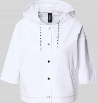 Marc Cain Regular Fit Jacke mit Kapuze in Weiss, Gr&ouml;&szlig;e 34
