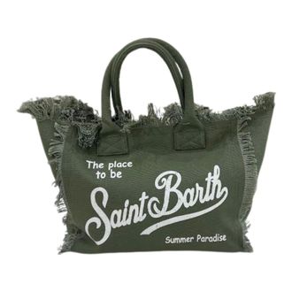 Saint Barth Tote Bags, female, Green, Size: ONE SIZE Vanity Grande