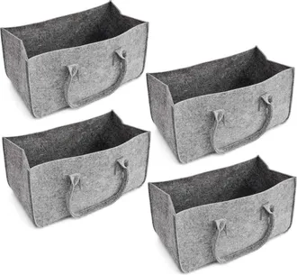 OEM 4 Bolsos De Fieltro, Bolsas De Almacenamiento De Fieltro, Bolsas De Compras De Gran Capacidad - Gris