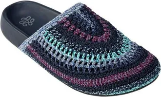 The Sak Bolinas Crochet Clog Shoe in Lapis Stripe at Nordstrom, Size 11