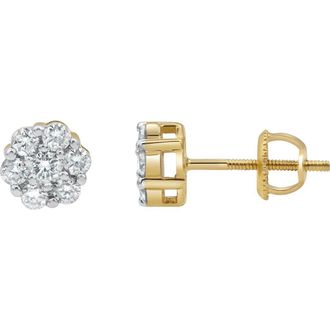 LuvMyJewelry Meadow 0.38 Ct TW Lab Grown Diamond Cluster Studs 14K Gold Earrings in 14K Yellow Gold at Nordstrom