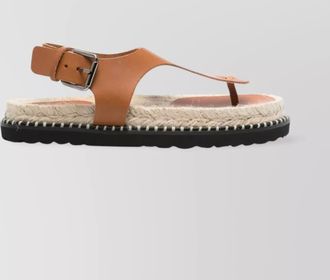 Castaner leather thong sandals espadrille sole