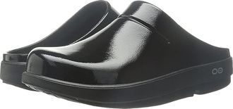 Oofos OOcloog Luxe Clog Shoes Black/Black : Mens 6 - Womens 8 Medium, Synthetic