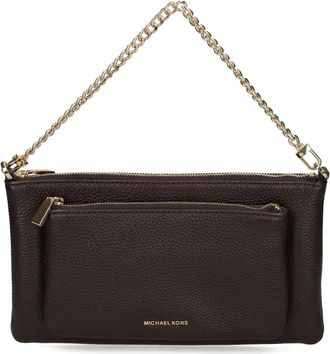 Michael Michael Kors Borsa a tracolla in pelle con catena - Marrone