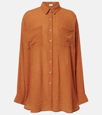 JADE Swim Mika seersucker shirt