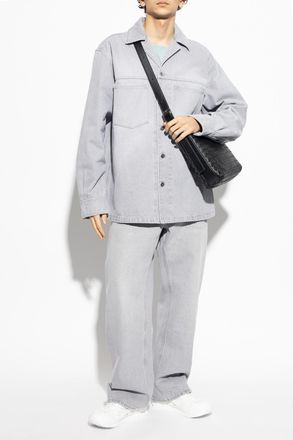 Bottega Veneta Denim Jacket, Mens, Grey