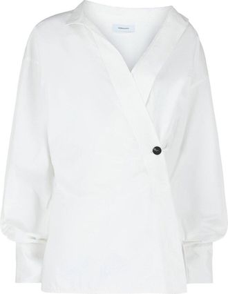 Ferragamo Asymmetric Cotton Dress Shirt