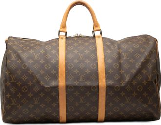 Louis Vuitton Pre-owned Womens Monogram Keepall 55 - Tan Textile - One Size