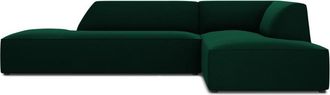 BLOOMINGLOFT 4-Sitzer Ecksofa Sao 273 x 180 cm mit Ottomane Samtbezug / Eckteil rechts
