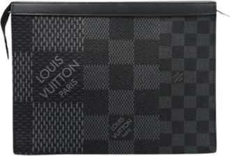 Louis Vuitton Pre-owned Pochette Schoudertas - Heren - Vintage Clutch - Zwart - ONE Size - Leer - Vintage