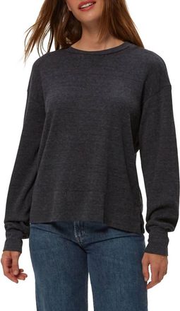 Michael Stars Keri Thermal Pullover In Charcoal
