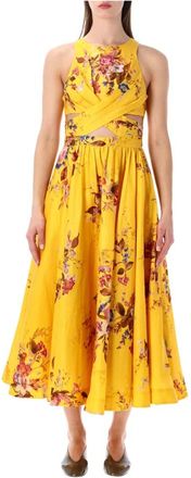 Zimmermann Midi Dresses, female, Yellow, Size: S Patience Midi Dress