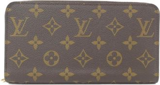 Louis Vuitton Monogram Marron Coated Canvas Long Wallet (Bi-Fold) (Pre-Owned)