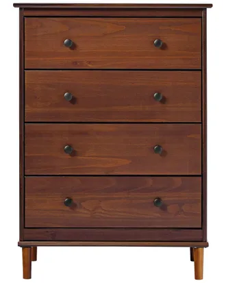Walker Edison Classic 4-Drawer Solid Wood Dresser